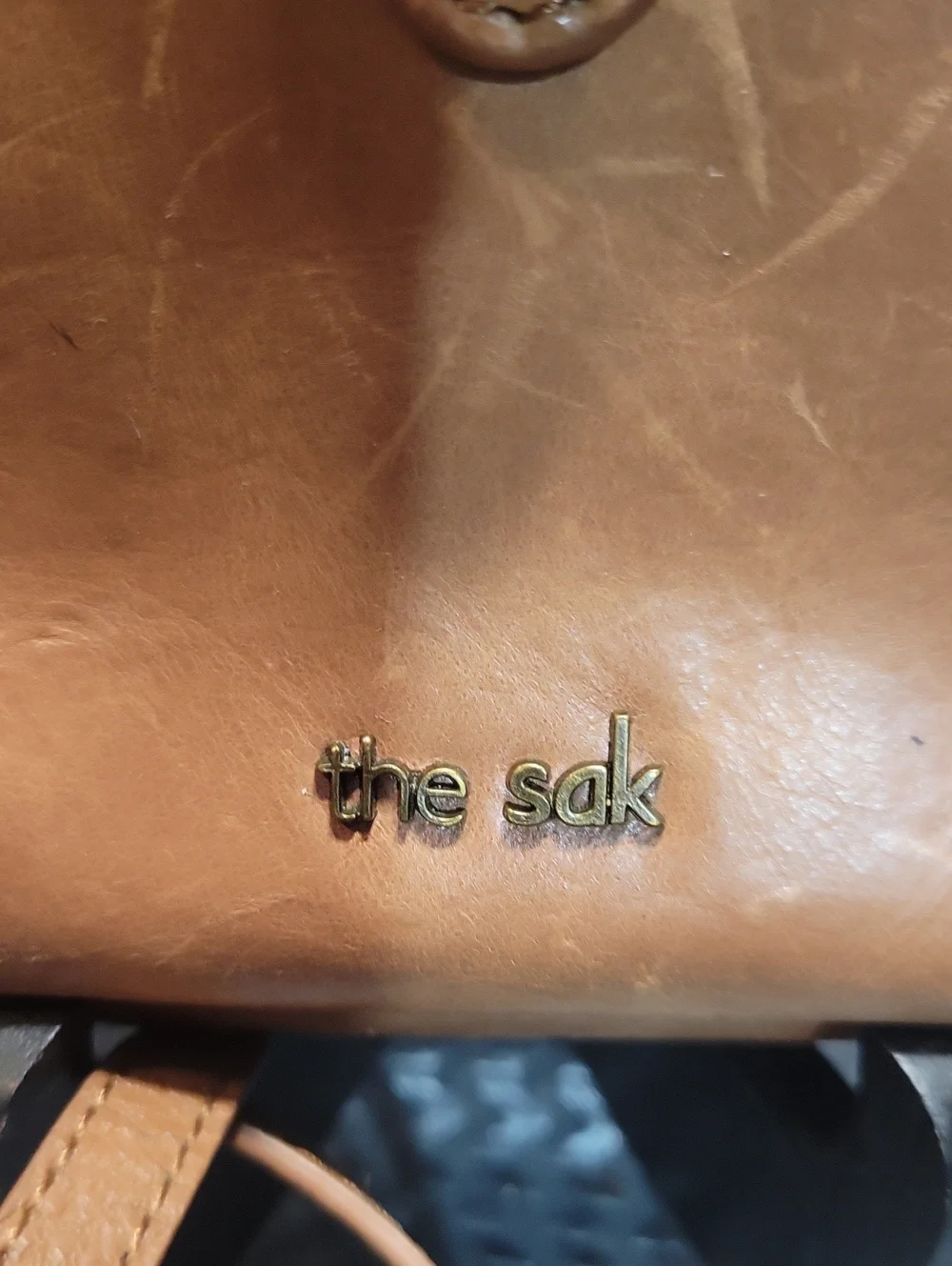 The Sak Tan Leather Crossbody Wallet Bag